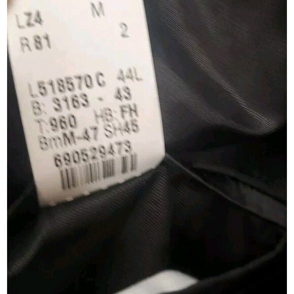 LRL Ralph Lauren Black Pinstripe Blazer Suit Sports Coat 100% Wool Size 44 L - Picture 9 of 9